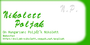 nikolett poljak business card